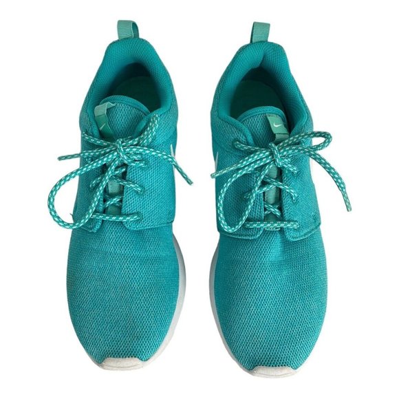 Nike Roshe One Womens 9 Shoes Blue Turquoise Running Athletic Sneakers Norm Core - Picture 3 of 9